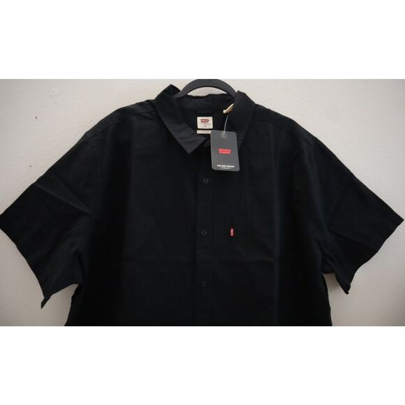 Levi's Men's Sz 2XL Black S/S Classic One-Pocket Standard Fit Button-Up Shirt - Picture 3 of 9